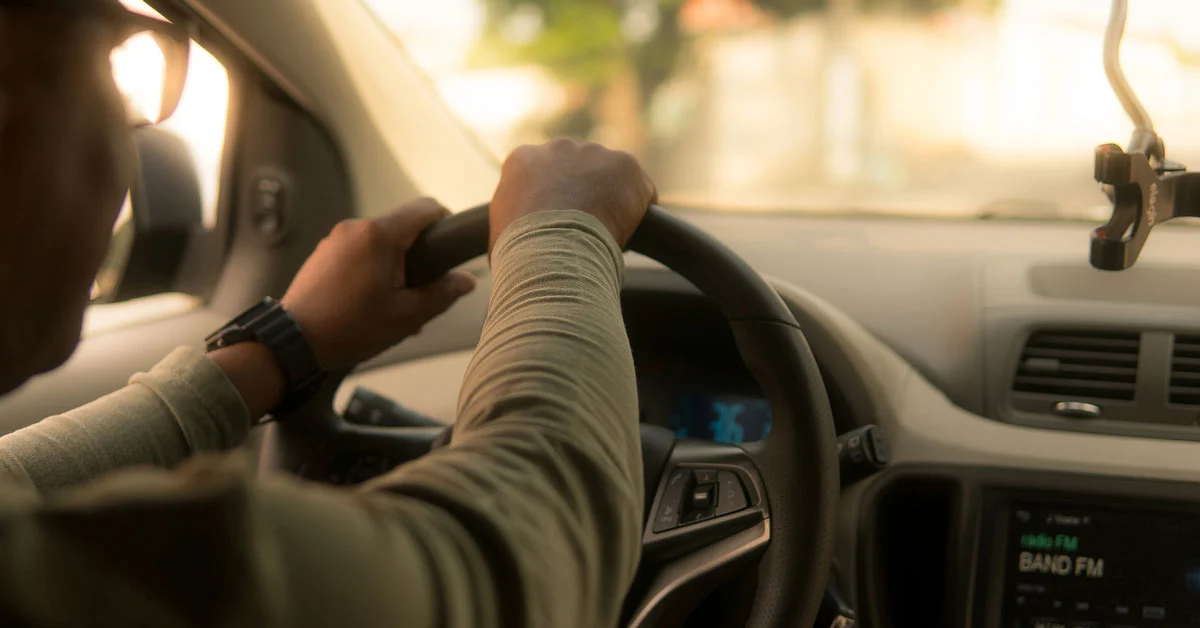 Uber in Athens: driver in car