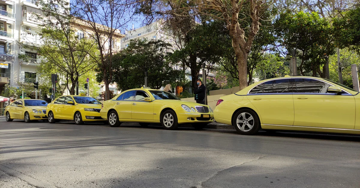 Taxies in Athens