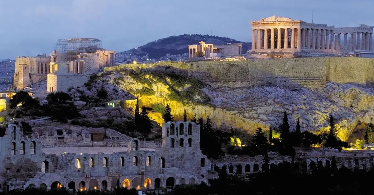 Odeon Of Herodes Atticus And Acropolis