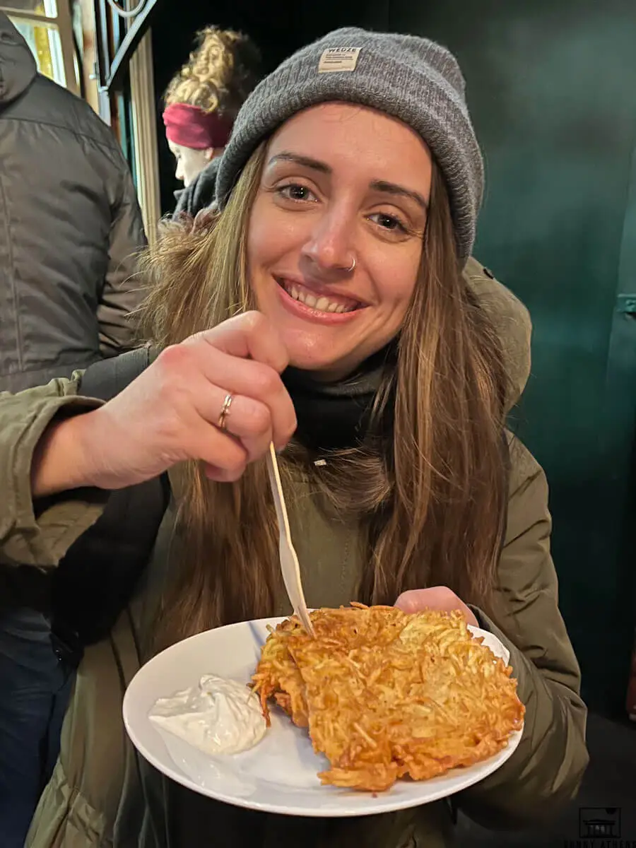 German street food: kartoffelpuffer (potato pancakes)