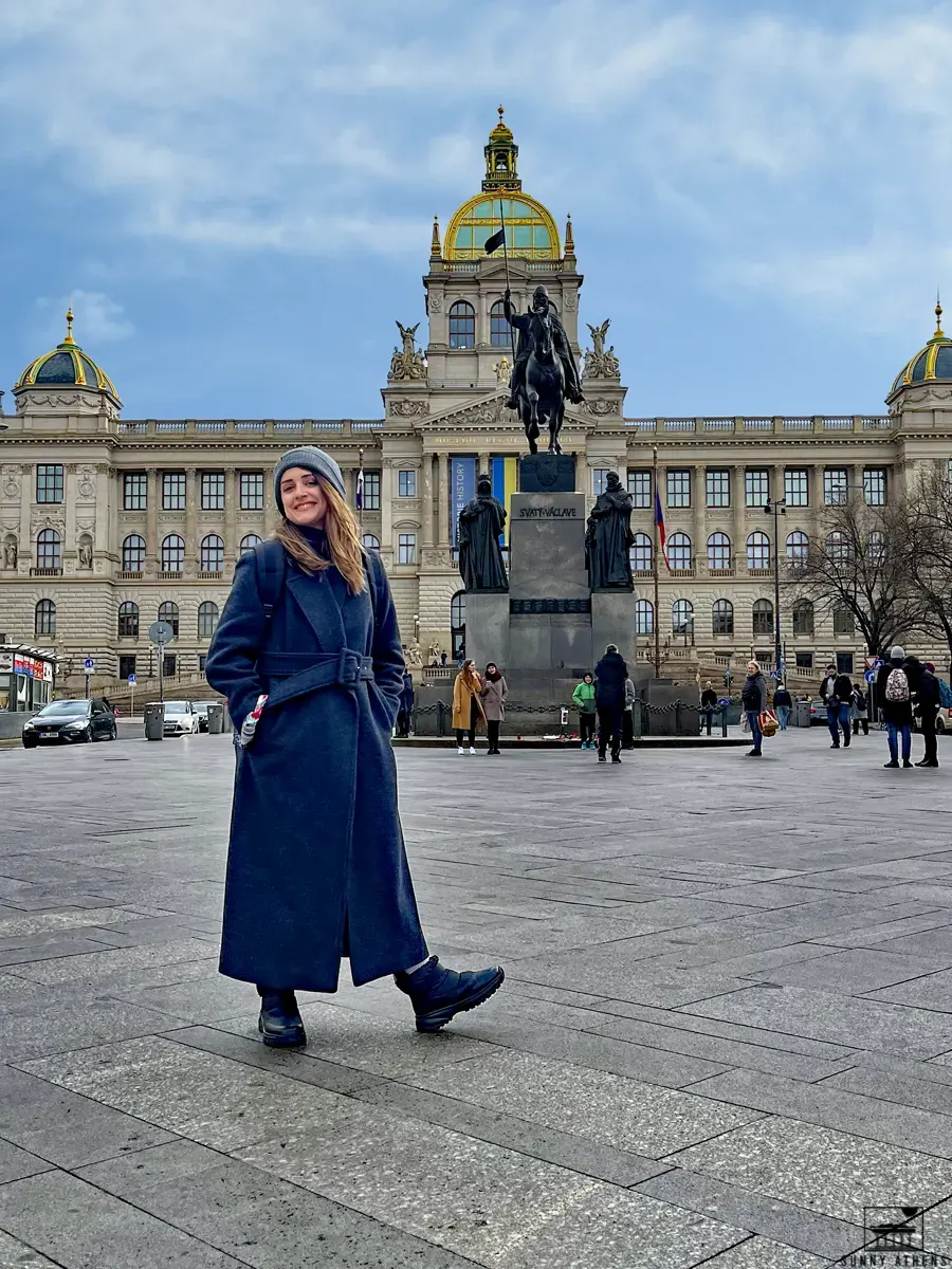 4 Days in Prague: Statue of Saint Wenceslas in front of the National Museum