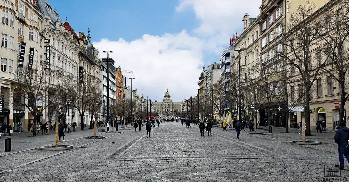 Wenceslas Square during the day