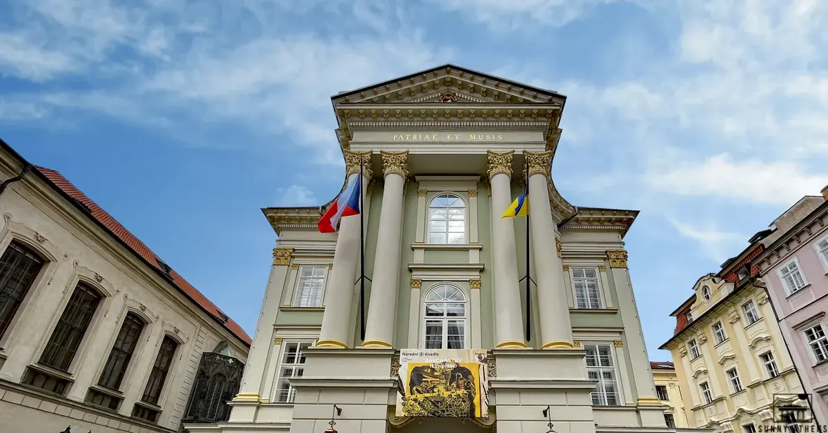 The facade of The Estates Theatre