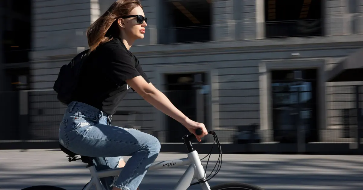 Athens Bike Tour: woman riding a bike