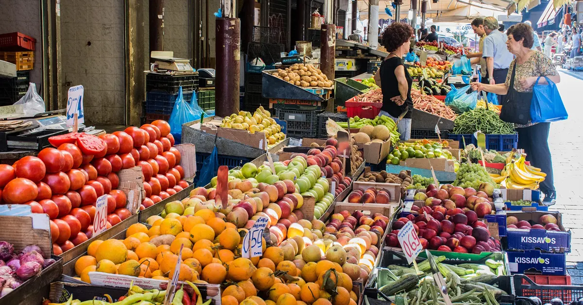 Food market in Athens