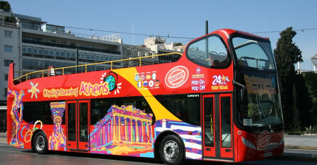 Red Hop-On Hop-Off Bus at Syntagma