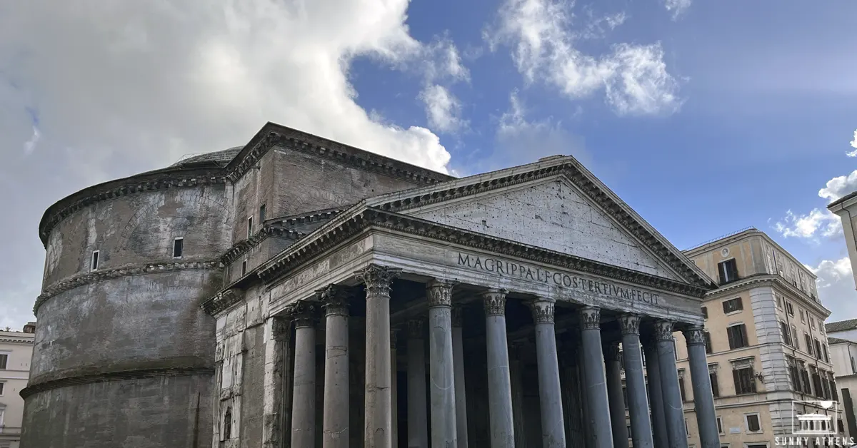 3 Days in Rome Itinerary: Exterior view of the Pantheon.