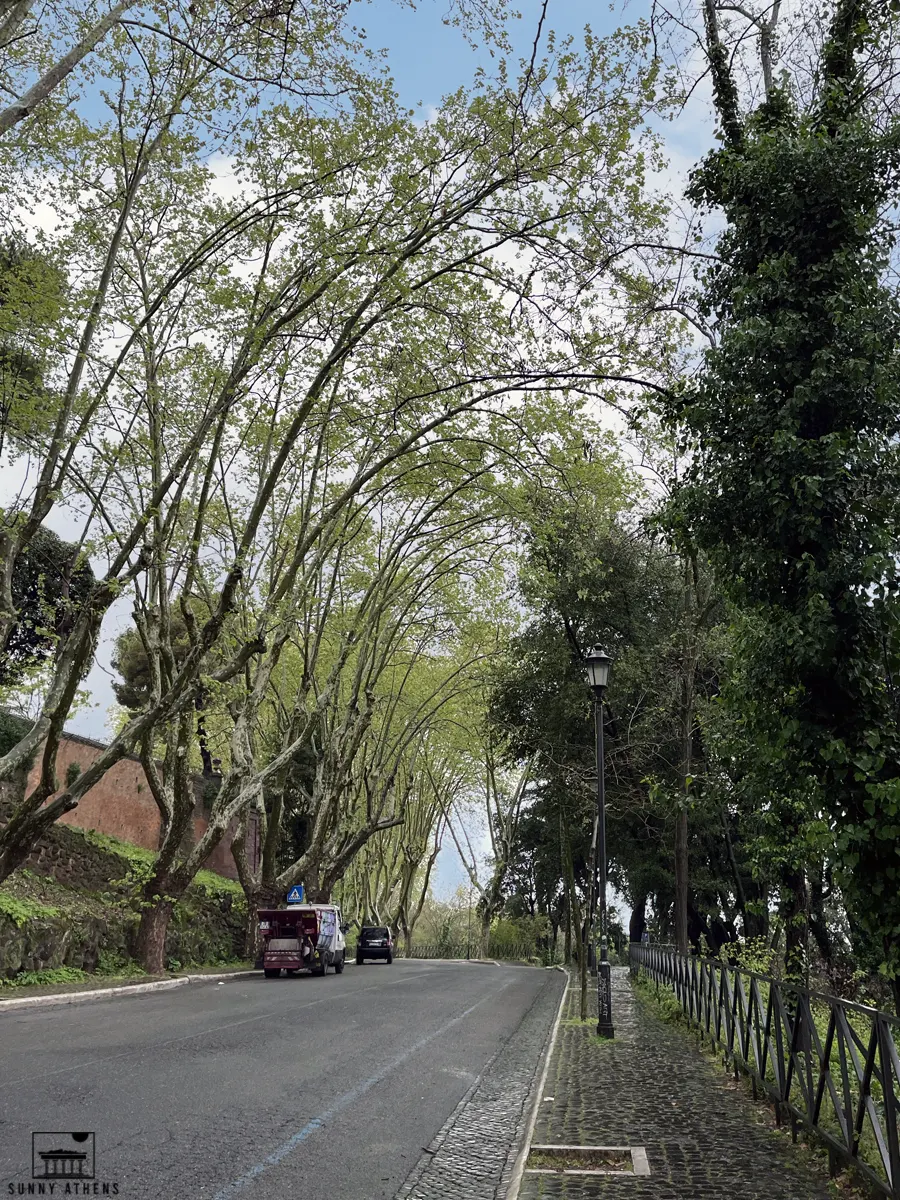 Street on the Janiculum Hill.