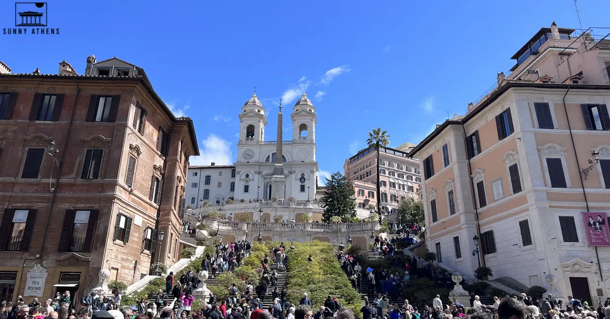 View of Spanish Steps from Spanish Square