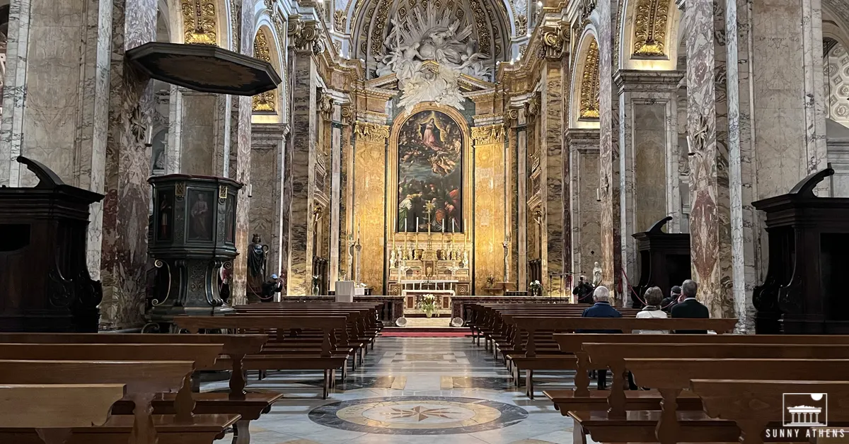 Interior view of the Church of St. Louis of the French.