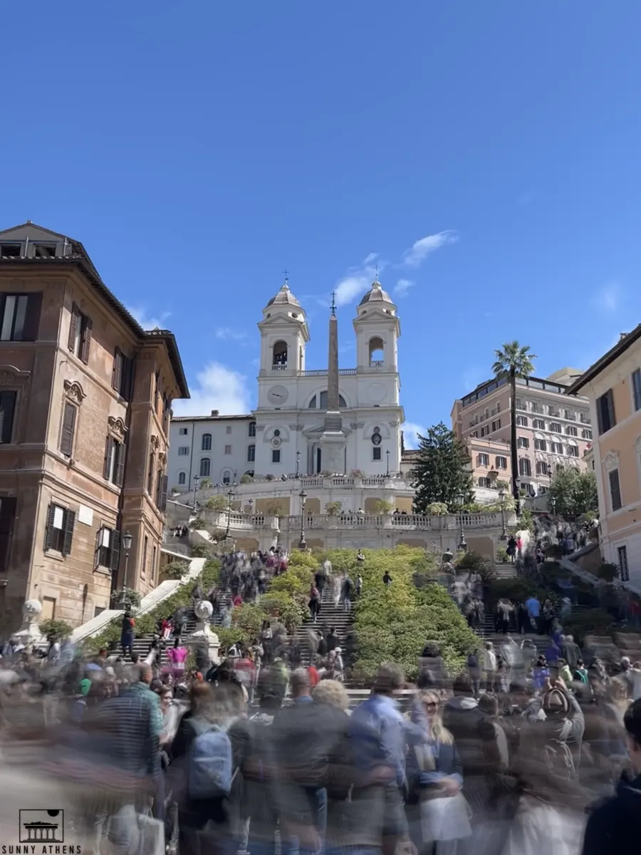 3 Days in Rome Itinerary: Visitors strolling through Piazza di Spagna.