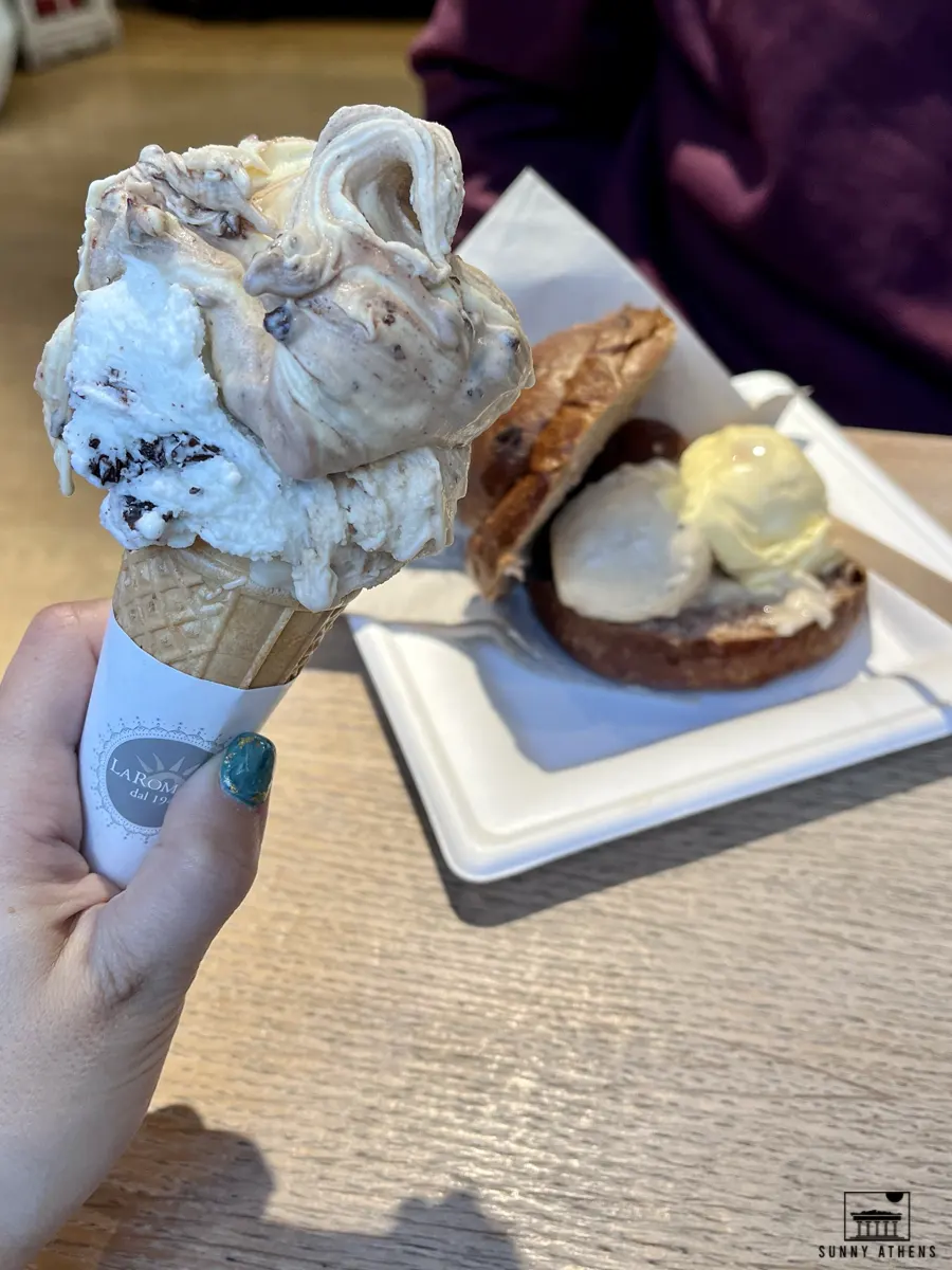 3 Days in Rome Itinerary: Ice cream at Gelateria La Romana.