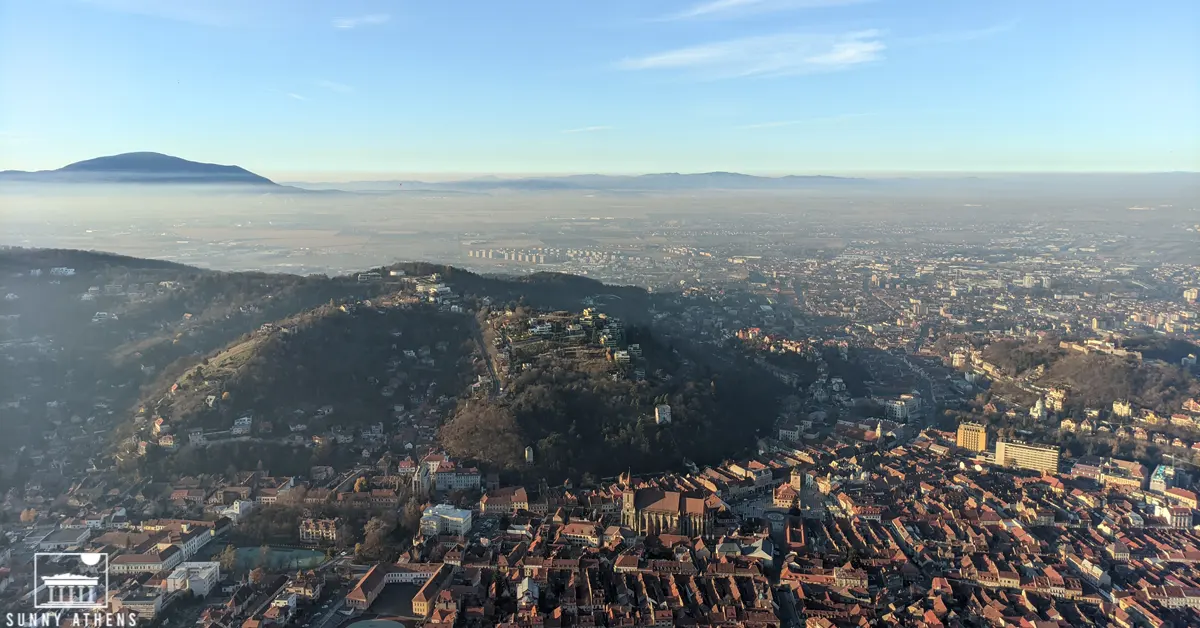 Unique Experiences in Brasov: panoramic view from Brasov Sign (Tampa Hill).