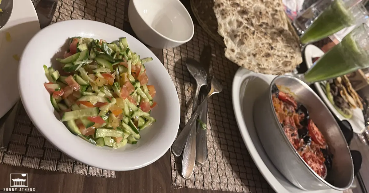 Traditional dinner at Al Wadi Restaurant in Wadi Musa.