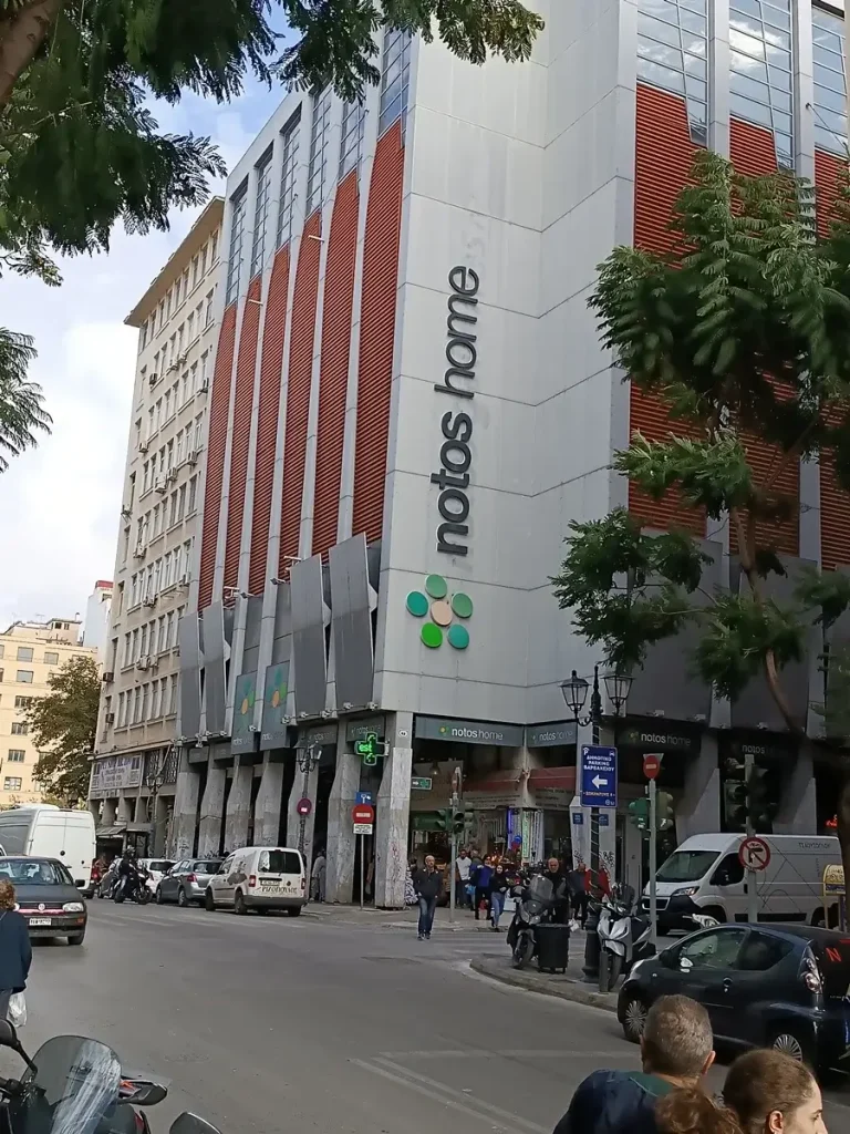 The shopping mall Notos Home in Omonoia square.