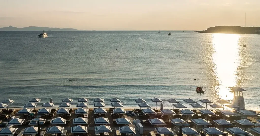 The famous private beach of Four Seasons Astir Palace hotel in Vouliagmeni Athens