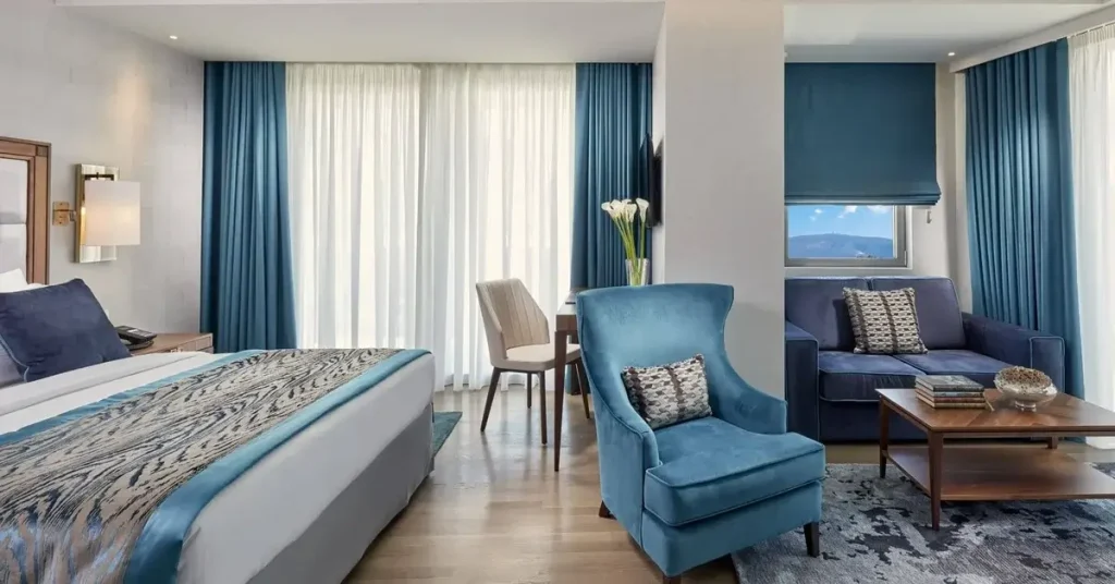 A chic room in Electra Metropolis hotel in Athens