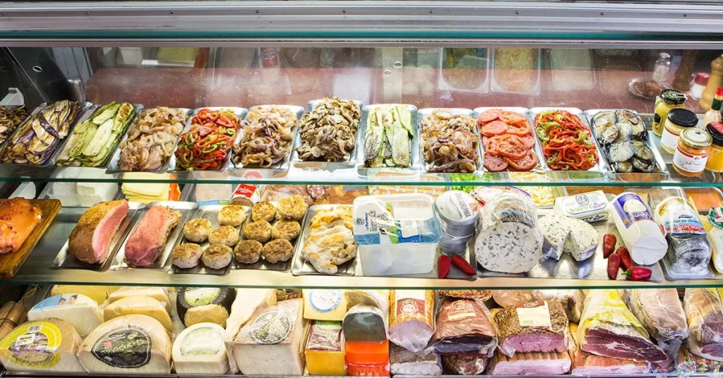 The storefront of the sandwich section in Gurantee in Athens