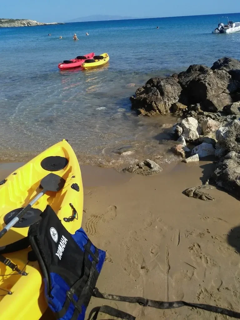 Water sports in the famous Faragas beach of Paros Greece.