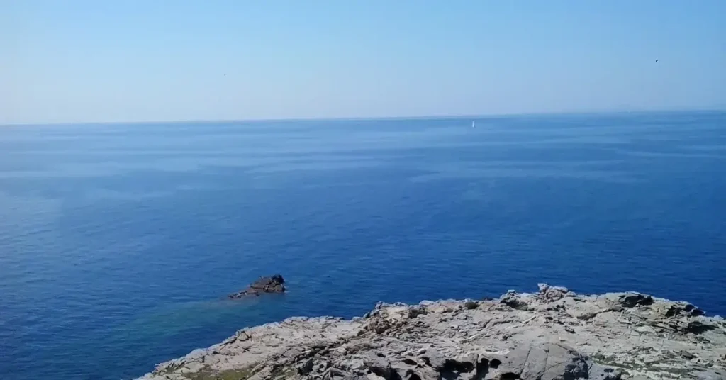 The amazing view from the light house in Paros Park, close to Monastiri Beach.