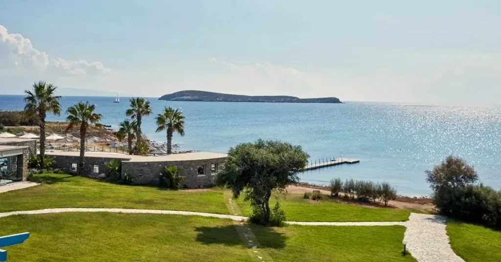 The amazing sea view from Poseidon of Paros Hotel & Spa