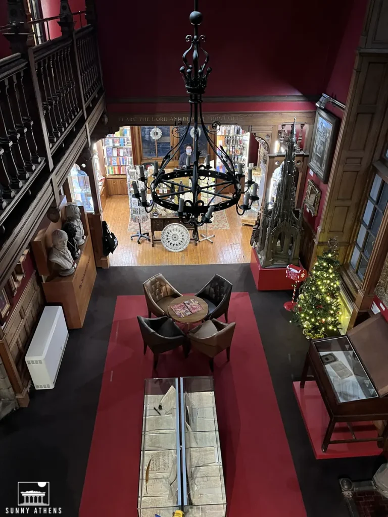 Interior view of the Writer’s Museum in Edinburgh.